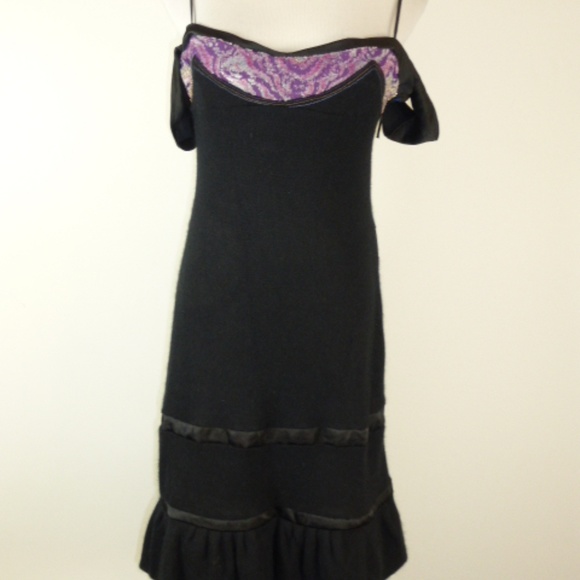 CUSTO BARCELONA BLACK ANGORA TUNIC DRESS 8 - Picture 1 of 5